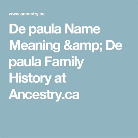 Pauga Name Meaning & Pauga Family History at Ancestry.com®.